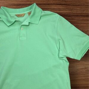 Roundtree & Yorke Gold Label Green 100% Cotton Polo. Large